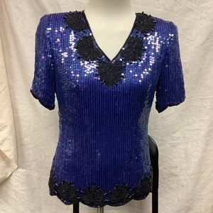 Vintage Sténay Sequin Blouse